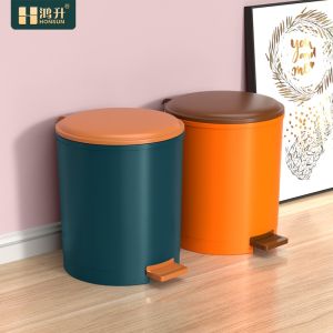 Large Size Foot Pedal Trash Can Kitchen Living Room Covered Foot Operated Trash Can Bedroom Bathroom Nordic Style Waste Bin