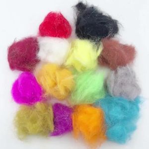 3g Hares Hair Fiber Flash Rabbit Hair Ice Wing Dubbing Fly Tying Material Shimmer Fibers For Hares Ear Nymph Scud Streamer Fly