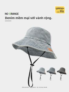 NOTHAVEORANGE | Mũ Bucket Phong Cách Nhật Bản Vành Rộng Chống Nắng Chất Liệu Denim