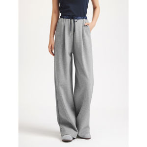 Hotwind | Slim Fit Wide Leg Womens Trousers Autumn New Striped Elastic Waist