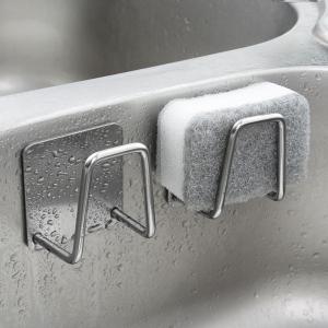 Stainless Steel Drain Rack for Sponges Cloths and Steel Wool with Sink Cover Function
