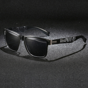 Polarized Sunglasses for Men Women Rectangle UV400 Protect Stripe Driving Cycling Outdoor Sports Mirror Sun Glasses
