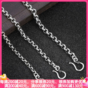 สร้อยคอเงินแท้สำหรับผู้หญิงสร้อยประดับเสื้อไหมพรมแนววินเทจทำเก่าสำหรับผู้ชายไข่มุก925ห่วงคล้องคอจี้สร้อยคอแบบยาวแมทช์ลุคง่าย