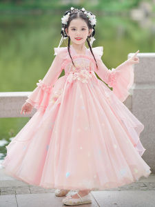 Fairy Childrens Chinese Style Dress For Spring and Autumn New Design