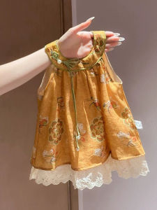Chinese Style Sleeveless Dress for Girls