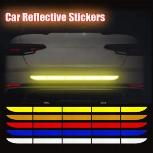 90CM Car Rear Trunk Reflective Night Stickers PVC Rubber Auto Body Waterproof Decal Car Safety Driving Reflector Warning Mark