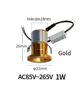 ไฟสปอร์ตไลท์ LED12V ขนาดเล็ก220V โคมเพดานไลท์1W เหมาะสำหรับตู้โชว์งานปาร์ตี้ KTV DJ แหล่งไฟจุด DIY