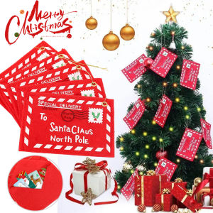 3/5PCS Non-woven Christmas Envelope Candy Bag Pendant Home Party Christmas Decoration New Year 2024 Christmas Gift