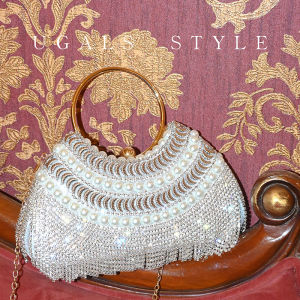 UGALS | Exclusive Design Shiny Tassel Rhinestone Evening Clutch