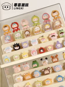 Cute Grain Blind Box Display Organizer Pop Mart Small Ornaments Greedy Zekee Wall-Mounted Display Cabinet Acrylic