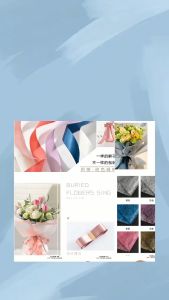[ 5 LEMBAR ] FLOWER WRAPPING CELLOPHANE PAPER BI COLOR DUA WARNA KERTAS BUKET BUNGA