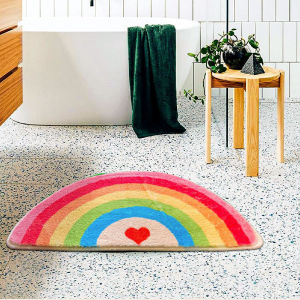VIKAMA Shower Rugs Bathroom Foot Mats Bathroom Mats Foot Rugs Bedside Rugs Imitation Cashmere Hydrophobicity  Manageability