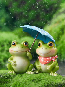 Adorable Frog Desktop Decoration Stress Relief Healing Series Emotional Stability Tool Courtyard Flower Pot Landscaping Car Decoration
