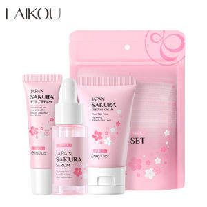 LAIKOU Japanese Cherry Blossom Skin Care Set 3-piece essence eye cream face cream skin care product