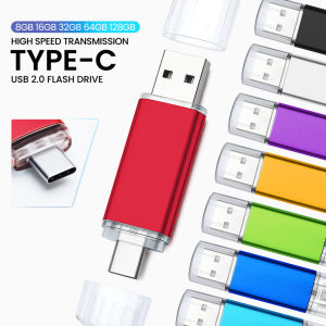 Jaster | High Speed TYPE C 2in1 USB Flash Drive 128GB 64GB 32GB Metal Pen Drive Smart Phone Car TV USB Stick 4GB 8GB 16GB Creative Gift