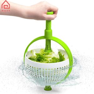 Bộ Rổ Quay Làm Ráo Nước Rau Củ Quả Đa Năng Có Tay Cầm Xoay Làm bằng Nhựa Tiện Dụng Cho Nhà Bếp