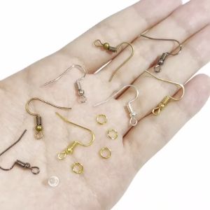 300pcs Earrings Clasps Hooks Earring Hook Kit Open Jump Rings Earplugs For DIY Jewelry Making