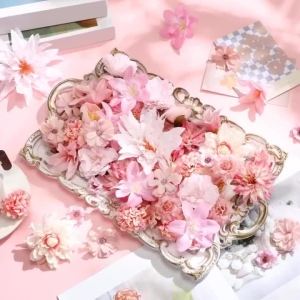 20 Cái/bộ 4Cm Hoa Hồng Lụa Hoa Cúc Nhân Tạo Đầu Hoa Cho Trang Trí Lễ Cưới Thủ Công DIY Vòng Hoa Bàn Nhà Trang Trí Phòng Hoa Giả