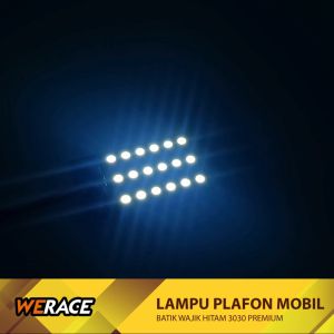 WERACE Lampu Plafon Kabin Mobil Batik Wajik Hitam 3030 Premium 12LED 18LED Universal LED Panel T10 Festoon 12-24V