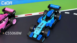 CaDA Blue Circuit Racing Car Brick DIY 1:32 Scale Vehicles Set C55068W