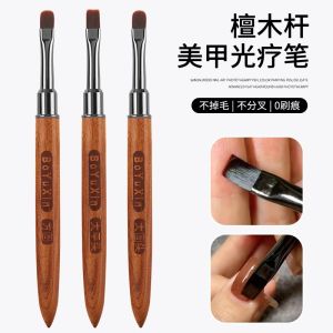HBESTY Japanese sandalwood pole phototherapy pen set Nail art tool Large round pen Round head Flat head Large square construction pen Nail art pen
