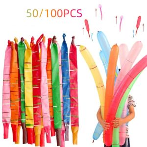 50/100pcs Flying Rocket Balloon Flying Squeak Birthday Party Decoration Childrens Inflatable Toys Outdoor Entertainment