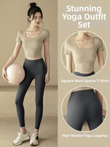 Womens Fitness Suit for Yoga Pilates Running With Padding