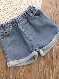 Girls Summer Cotton Denim Loose Casual Shorts Outerwear Childrens Clothing Pure Cotton Breathable Hot Pants Korean Style