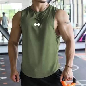 Gym Fitness Tank Tops Summer Men Casual Mesh Training Quick-Drying Sleeveless T-Shirts Men Running Breathability Sports Vest