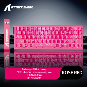 ATTACK SHARK | X68 ATTACK SHARK X68HE Magnetic Axis Keyboard Wired Esports 0.01mm RT Accuracy 128K Scan Speed HIFI Sound for Windows/Mac
