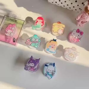 Sanrio | Ins Cute Cartoon Sanrio Hello Kitty Kuromi Pochacco Melody Magnetic Phone Case Holder Grip Bracket for IPhone18 Samsung Stand
