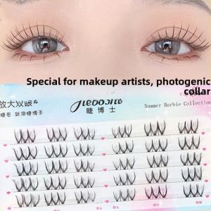 Long Y-shaped Fake Eyelashes Natural Looking Female Model Simulation Transparent Stem Easy to Use Thickened Upper Eyelashes
