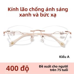 RUIYABO | Kính Đọc Sách Chống Ánh Sáng Xanh Màu Xanh Nhạt Thời Trang