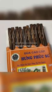 Bộ 10 đôi Đũa gỗ thốt nốt Cẩm Xà CừĐũa có thân gỗ đen-thơm-bền và không bao giờ bị mọtvân gỗ tự nhiên tinh tế