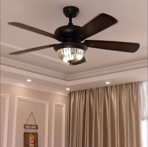 【COD】Lampu kipas angin gantung plafon 2IN1 Kristal Chandelier 42 INCH Mewah Gold Crystal Chandelier Gaya Nordik Minimalis Lampu kipas dekoratif retro untuk kamar tidur