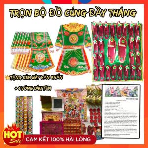 Trọn bộ đồ cúng đầy thángthôi nôicúng đốtkèm bày vân khấn