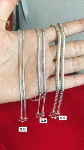 ITS ME สร้อยคอเงินแท้92.5% ลายแบน มีหลายขนาดให้เลือก เหมาะสำหรับเด็ก-ผู้ใหญ่ ยาว 16-24 นิ้ว(งานไทย)