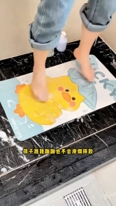 PVC Cartoon Bathroom Mat Non-slip Mat Foot Mat Suction Cup Waterproof Shower Room Bathtub Mat