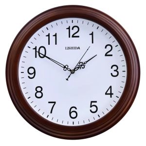 American Style Silent Quartz Clocks Real Wood Wall Mounted Decorative Timepieces for Living Room Dining Room Family Use
