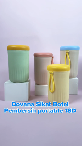 Dovana Sikat Botol Bayi Pembersih Portable 18D Set Pengering Silikon Multifungsi Bottle Brush Drying