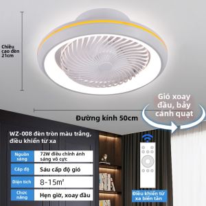 Chigo | Quạt Trần Thông Minh Có Đèn LED Điều Khiển Từ Xa Inverter Tiết Kiệm Điện 70W-100W Thiết Kế Hiện Đại Dành Cho Phòng Ngủ Phòng Khách