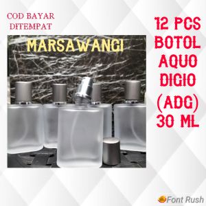 DISKON 12 PCS  BOTOL ADG 30 ML |Botol parfum PERSEGI KOSONG