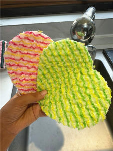 Khăn Lau Nhà Bếp Chống Dầu Rửa Bát Thấm Hút Tạo Bọt Không Rụng Lông Dụng Cụ Vệ Sinh Gia Đình