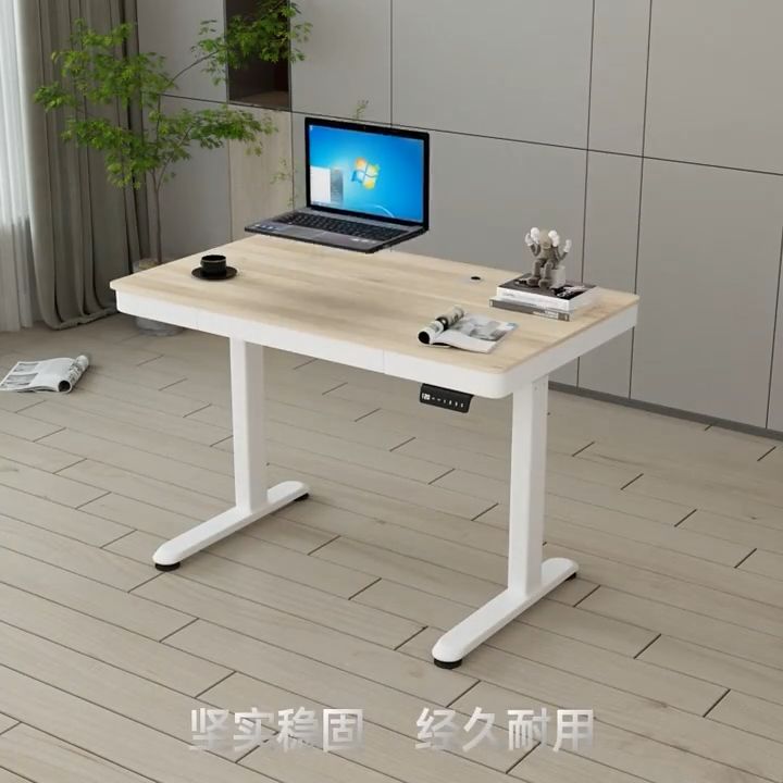 Electric Height Adjustable Table Removable Study Table With Drawer