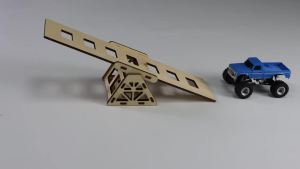 4PCS RC Wooden Bridge Obstacle Set DIY Steep Slope Desktop Simulation Course for 1/36 Scale RC Crawler Car Accessories