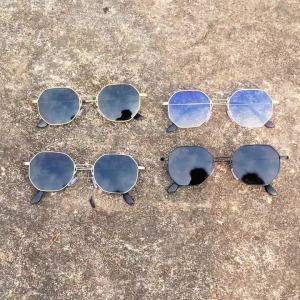 CRIXALIS Nam Retro Tròn Kính Mát Thời Trang Gọng Đen Chống Phản Quang UV400 Tròng Kính Dành Cho Du Lịch Ngoài Trời Câu Cá Kính Trung Tính