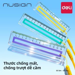 deli | Anti-slip & Stylish Student Ruler 15cm