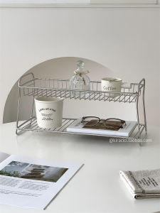 Stainless Steel Metal Multi-layer Desktop Organizer Rack Cup Cosmetic Storage Shelf Countertop Space Saver by Kira Cici