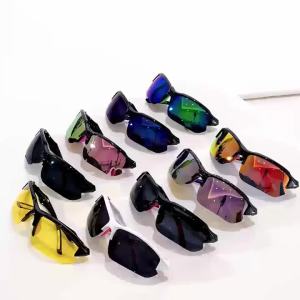 8Pcs Multi‑Color Sports Glasses Set Semi‑Wrap‑Around Frame Design Lightweight Frames