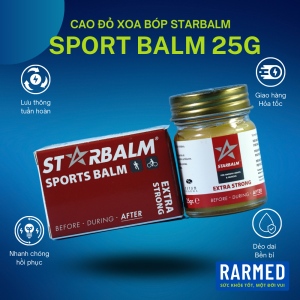 Cao xoa bóp đỏ nóng lạnh Starbalm Sports Balm 25g - After giảm đau tan bầm nhức mõi
